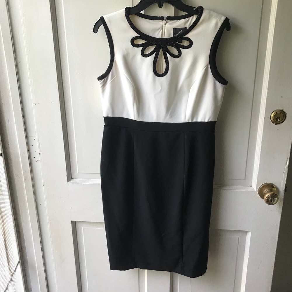 Black and White Dress with Beading